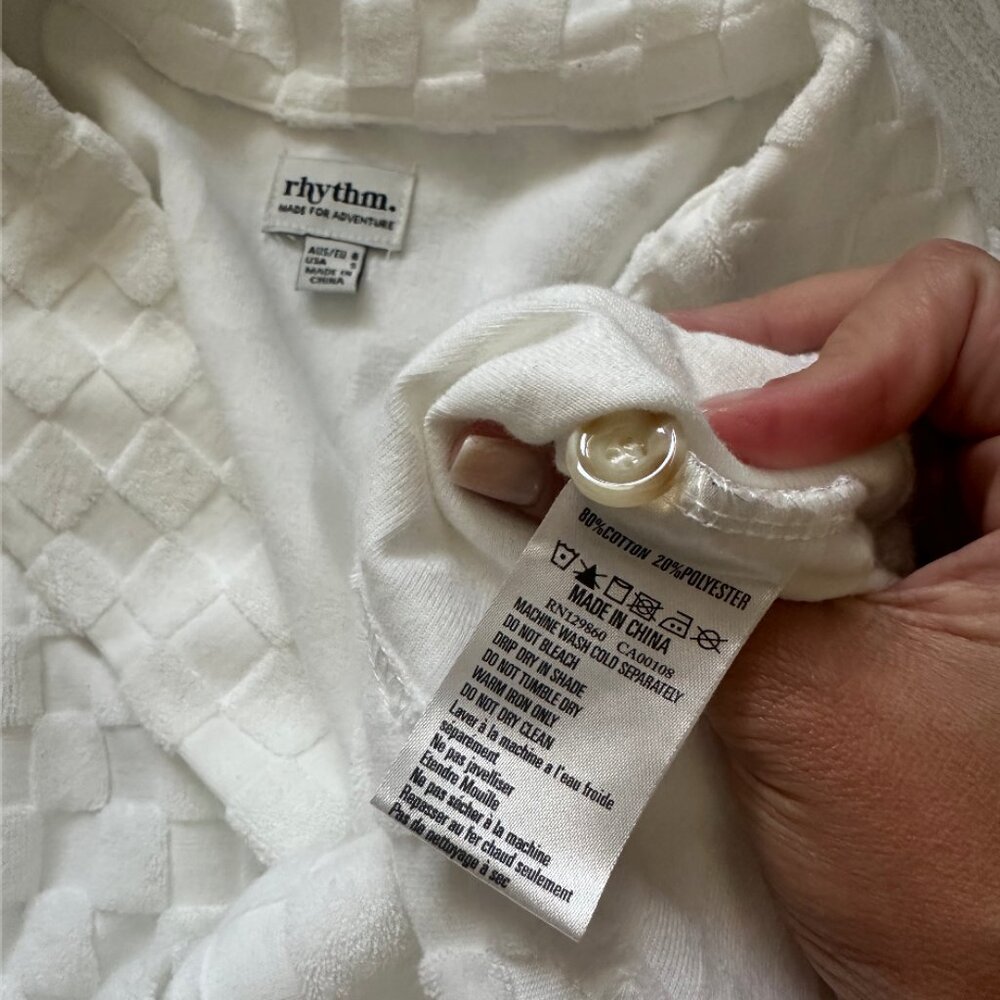 RHYTHM JACQUARD TERRY SHORT SET- OFF WHITE - Picture 4 of 6